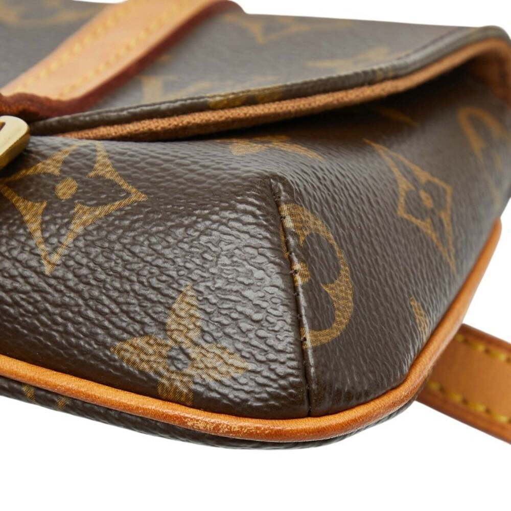 LOUIS VUITTON Authentic Brown Monogram Leather Pochette Fanny Pack - Picture 4 of 10
